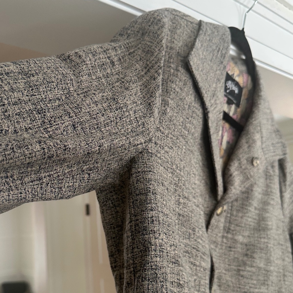 Men's - 18 WAITS - NWT Textured Jacket with Botanical Print Lining - Picture 7 of 15